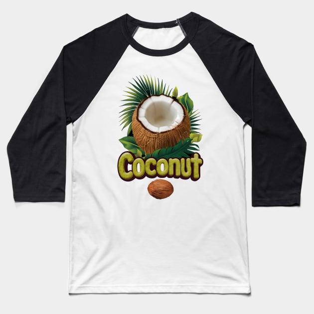 Coconut Baseball T-Shirt by UrbanBlend